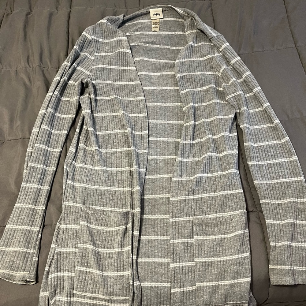 Daytrip long sleeve, grey and white cardigan